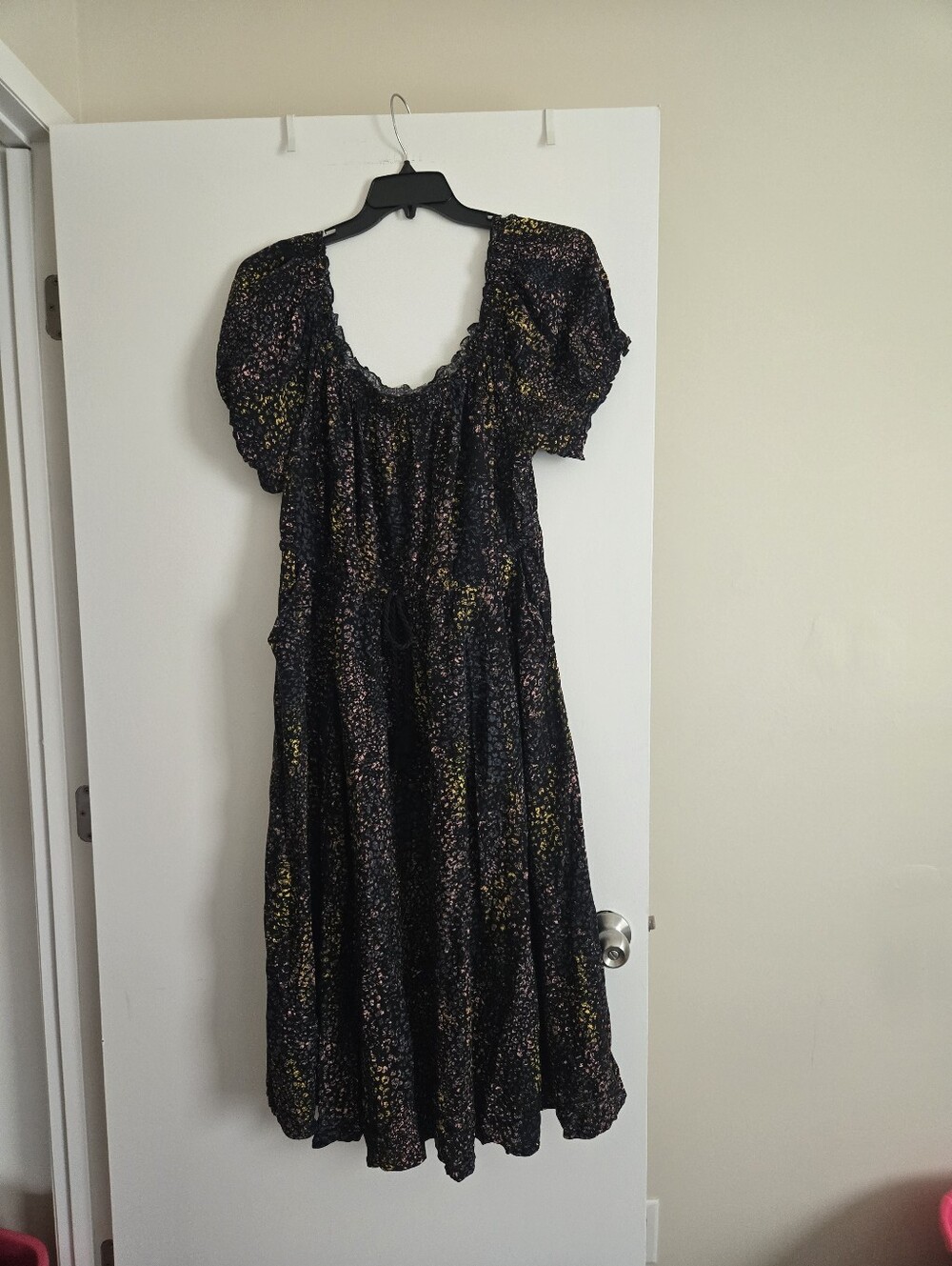 New TORRID Black Multi-Color LEOPARD Midi Dress Sz 2X - Picture 4 of 10